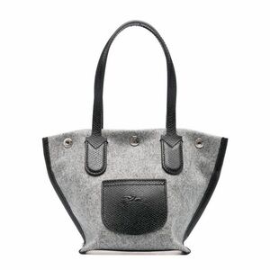Longchamp Small Gray and Black Bag